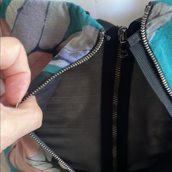 D&G by Dolce and Gabbana silk chiffon Blue Ruched Sheath Midi Dress for Cocktail - Picture 10 of 17